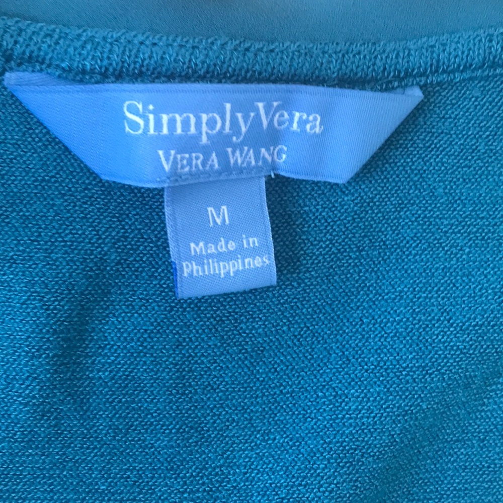 Simply Vera Vera Wang Long Sleeve Top Medium - Picture 6 of 8